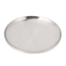 Metal Tray for Camping, Durable Stainless Steel Plate for Outdoor BBQ Parties, Elegant Art Design Never Rust or Discolor, Suitable for Coffee Shop