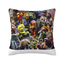 Clúdach Piliúir Thar a Bheith Bog Fraggle Rock le Zipper do Sheomra Leapa, Tolg, Clúdach Piliúir Cluthar Cluthar do Philiúr Cearnógach Gach