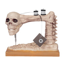 Máquina de Costura Esqueleto com Controle de Voz SUSUchens - Estatueta de Mesa em Formato de Caveira para o Halloween - Decoração Assustadora para