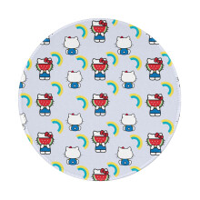 Hello Kitty skridsikker gummimusemåtte rund vandtæt skrivebordsunderlag til skrivebordsdekoration skrivebordstilbehør 8 tommer (2 stk.)