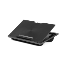 Verstellbarer Laptoptisch mit 8 einstellbaren Winkeln und zwei Kissen, geeignet für Laptops, Schreibtische und Schreibarbeiten, Schwarz