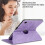 Capa giratória 360 em couro PU compatível com Samsung Galaxy Tab A9+ de 11 polegadas SM-X210/SM-X215/SM-X216. 3