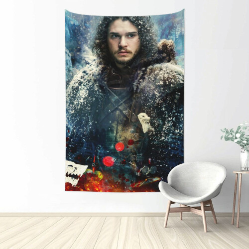 Jon Snow Tapestry Μεγάλο Banner Κρεμαστό Τοίχο Ταπισερί Αισθητική Αφίσα Καλλιτεχνικό Φόντο