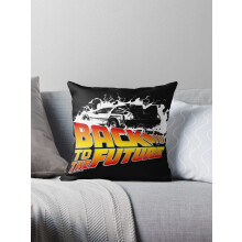 AIVO Ritorno al futuro - DeLorean White Stencil Fan Art Fodere per cuscini decorativi Fodere per cuscini Fodere per cuscini Divano Pollici Due lati