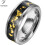 Βέρα / Δαχτυλίδι γάμου Tioneer Tungsten Carbide σε ασημί ή μαύρο λοξότμητο άκρο με ένθετο 1