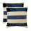 Διακοσμητικό μαξιλάρι HomeCentric 22"x22" Patchwork από βελούδο και λινό, ριγέ μοντέρνο στυλ - 3