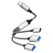 USB-splitterkabel Dataströmsadapter USB C OTG-kabel Telefonadapter, för telefon bärbar dator surfplatta