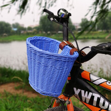 RnemiTe-amo Deals!Storage Bins Storage Box Bike Basket, Kids Front Handlebar Bike Basket, Rattan Woven Bicycle Basket