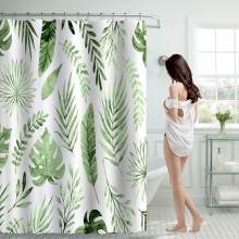 Winysin Douchegordijn 70x70 inch met 12 plastic haken Waterdicht Douchegordijn Badkamer Zwaar Douchegordijn met Zijdelingse Douche Machinewasbaar