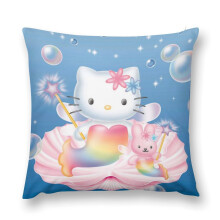 Pluche kussensloop Hello Kitty vierkant kussenhoes voor slaapkamer, bank, kantoor.
