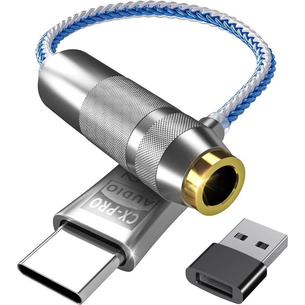 Usb C To 3.5Mm Audio Adapter [Hi-Res Lossless Music] Cx Pro Usb C Headphone Adapter 32Bit 384Khz Cx31993 Dac Chip 9164030623309