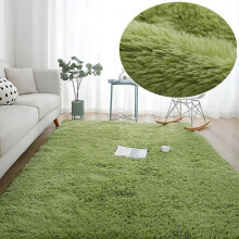 Fuzzy Rainbow Rugs for Kids Rooms Soft Fuzzy Rugs Living Room Children Baby Room Nursery Playroom Cute Decor Carpet grass green1 160x230cm