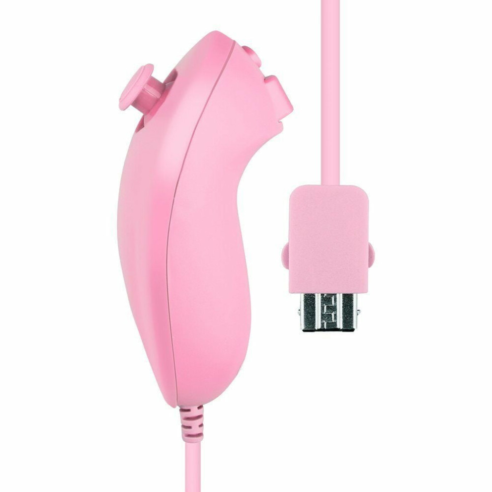 Mesase Nunchuk Video Game Controller Remote For Wii & Wii U Remote, Pink 9164030623576