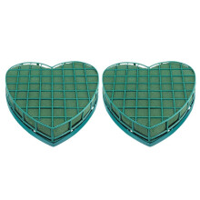 2Pack Heart Shaped Floral Foam with Suction Cup Tray for DIY Floral Arrangement