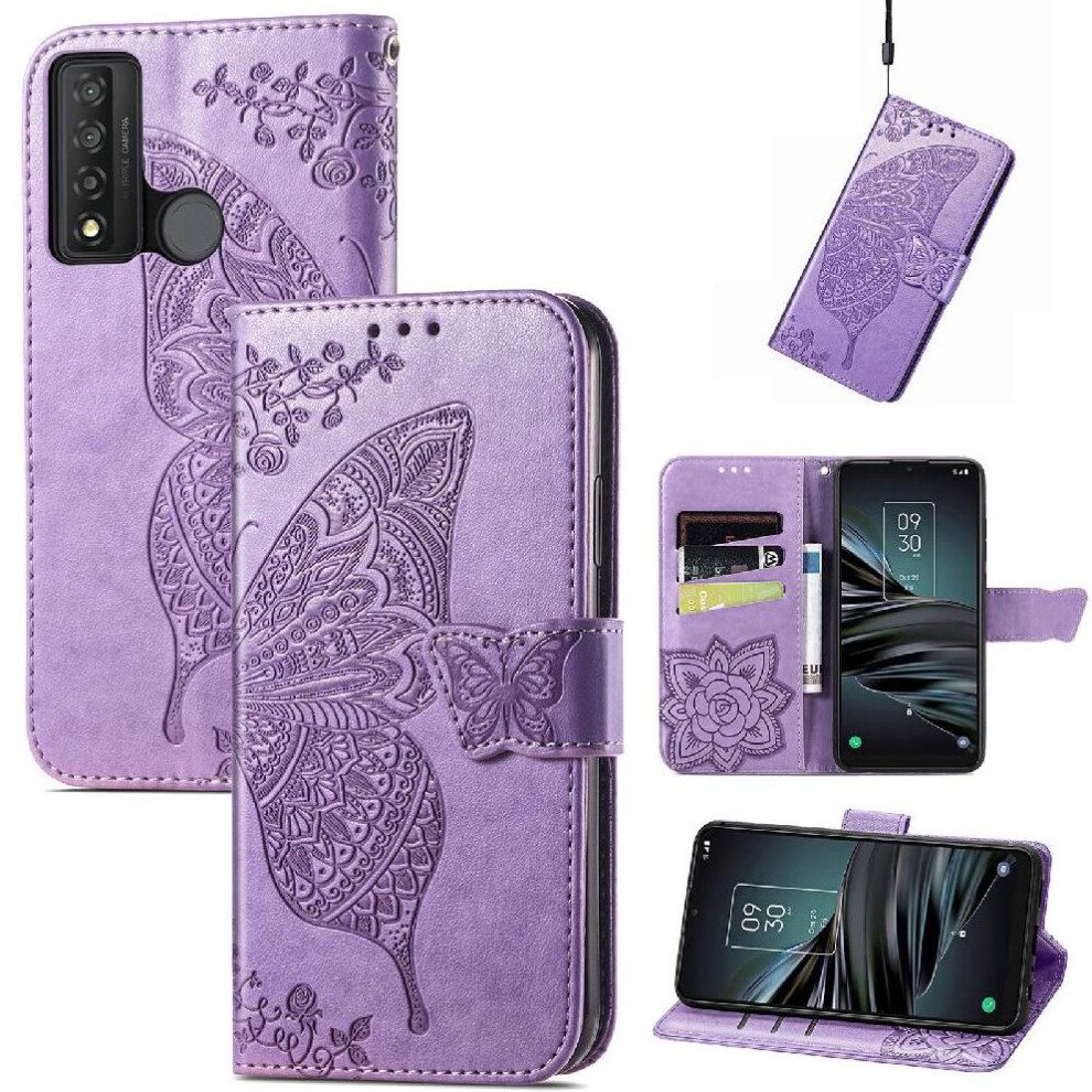 Case For Compatible With Tcl 20Xe Butterfly Wallet Business Multi-Color Wing 9164030625259