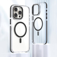 Velegnet til iPhone 14, tofarvet Xuncai gennemsigtigt magnetisk mobiltelefonbeskyttelsesetui, anti-fald og ridsefast.