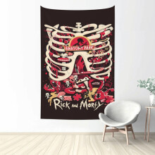 Tapisserie murale Rick et Morty (Anime) pour chambre d'adolescent, dortoir ou salon