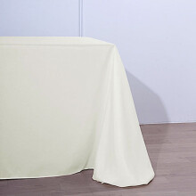 BalsaCircle90" x156" Polyester Rechteckige Tischdecke Elfenbein