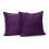 Μαξιλάρια Newpoint Microsuede 16 επί 16 ίντσες με γέμισμα από πούπουλα, μωβ, συσκευασία των 2 2
