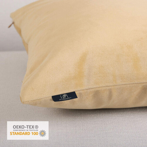 Phantoscope 20" x 20" Modern Beige Polyester Throw Pillow , ( 2 Count) 2