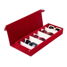 Étui à lunettes de soleil avec présentoir ROUGE Rouge