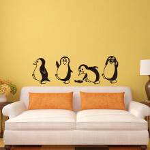 Adesivos de parede Begine Tile Stickers em promoção, adesivo de parede de pinguim fofo, decoração criativa para casa, 1 adesivo de parede.