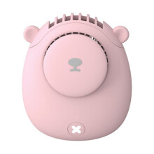 Ventilador de cuello portátil recargable con batería de 1200 mAh, diseño silencioso, 3 velocidades, bonito ventilador colgante para exteriores,