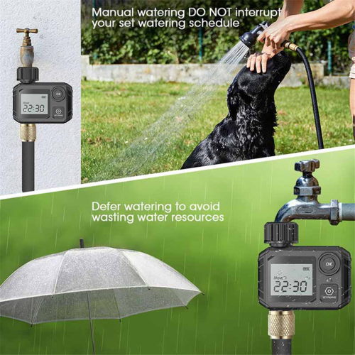 Qtmnekly Large Screen Display Garden Watering Irrigation Controller Digital Programmable Faucet Watering Irrigation System 1