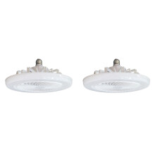 2X Ceiling Fans with Lights and Remote, Flush Mount Ceiling Fan Modern Low Profiles Bladeless Small Ceiling Fan