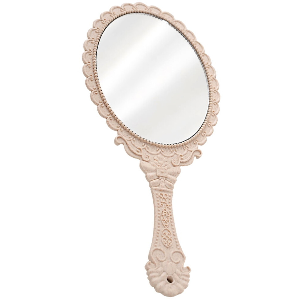 Hand Mirror Vintage Handheld Mirror with Handle Vanity Makeup Mirror Travel Mirrors (Oval)