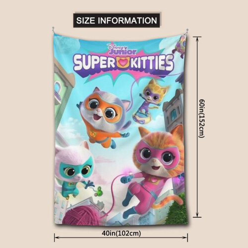 Ταπετσαρία τοίχου Superkitties, αδιάβροχο ύφασμα πολυεστέρα για μπάνιο, υπνοδωμάτιο, 2