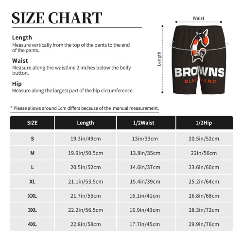Cle_Browns Ανδρικό Κοντό Παντελόνι Πιτζάμας με Αθλητικό Κοντό Μανίκι με το Λογότυπο 2