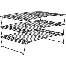 Happon 3-Tier Collapsible Cooling Rack, Stackable Roasting Cooking Drying Wire Cooling Rack for Cookies Baking Gifts for Women