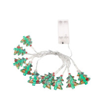 Weihnachtslichterkette, 152 cm, 10 Lichter, Weihnachtsmann- und Schneemann-Dekoration, kompatibel mit Weihnachtsbäumen, universelle Lichterkette
