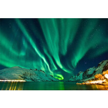 Vintage Poollicht Blikken Bord | Aurora Borealis Muurdecoratie, 20x30 cm Leuke Metalen Decoratie voor Café, Bar, Boerderij, Landelijke Badkamer