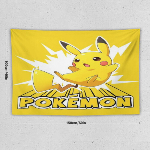 Ταπετσαρίες μόδας Pikachu, σαλόνι, διακόσμηση υπνοδωματίου, ταπετσαρία, κρεμαστό 1