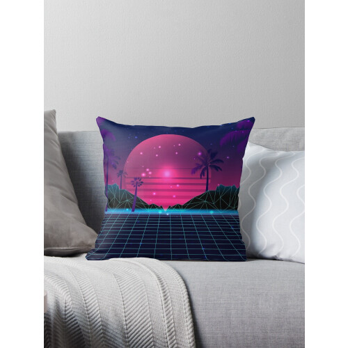 AIVO80's Flashback Synthwave Pudebetræk Pudebetræk Sofa Tosidet
