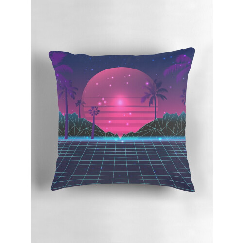 AIVO80's Flashback Synthwave Pudebetræk Pudebetræk Sofa Tosidet 2