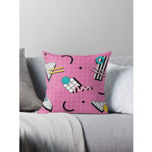 Memphis-kuvio 63 - Retro90-/80-luvun koristetyynynpäälliset, tyynynpäällisen päällinen, sohvan päällinen, 16 x 16 tuumaa