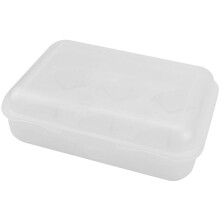 Kühlschrank-Eierorganizer, durchsichtige Kunststoffbehälter, gefüllte Teller, Ablage, Tablett, Haushaltshalter, druckfester Karton, Reise
