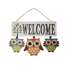 Woondecoratie ZKCCNUK Deurdecoratie Label Retro Houten Uil Wit Welkomstdecoratie Cadeau Tot 30% korting Opruiming Binnen Buiten