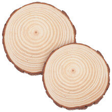 Zonh 2pcs Round Log Paver Step Stones for Garden & Outdoor Pathway