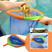 AURIGATE Net til bladskimmer til swimmingpool med dobbeltlags dyb pose, aluminiumsramme og håndtagsrive (stang medfølger ikke)