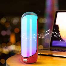 Altoparlante Bluetooth 5.3 Txmfgh con luci scintillanti, volume elevato e bassi potenziati, batteria a lunga durata, per uso domestico e all'aperto.