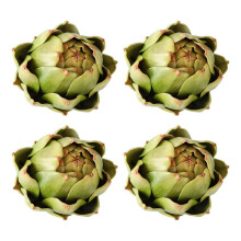 Lot de 4 artichauts artificiels (verts) pour la décoration de table de mariage à la maison