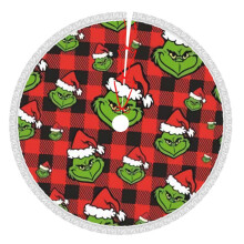 Jupe de sapin de Noël Grin-Ch de 122 cm (48 pouces), tapis de sapin pour les fêtes d'hiver, jupe de sapin pour décorations de Noël rustiques