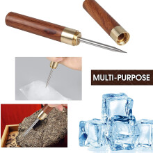 Clinaoy Ice Pick High Durability Rustproof Metal Easy-Grip Ice Piton Cocktail Whiskey Ice Breaking Tool Kitchen Supplies