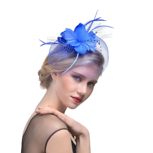 Καπέλα Miayilima για γυναίκες Fascinators Γυναικείο καπέλο με λουλούδια και φτερά για τσάι,