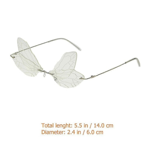 Μοντέρνα Ανδρικά Γυαλιά Ηλίου χωρίς Rimless Γυαλιά Ηλίου με Φτερά Πεταλούδας Γυαλιά 2
