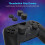 Oplader til PS5-controller med tommelfingergrebssæt, hurtigopladningsadapter, ladestation til dobbelt PS5-controller med LED-indikator, sort 6